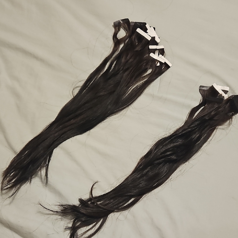 Bellami 20 inch #1B Off Black Hair Extensions - 2 Pack Tape In Extensions